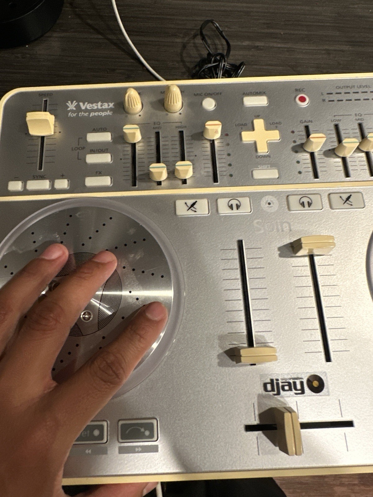 Vestax SPIN DJ Controller USB MIDI Audio Interface Algoriddim djay Tested Works
