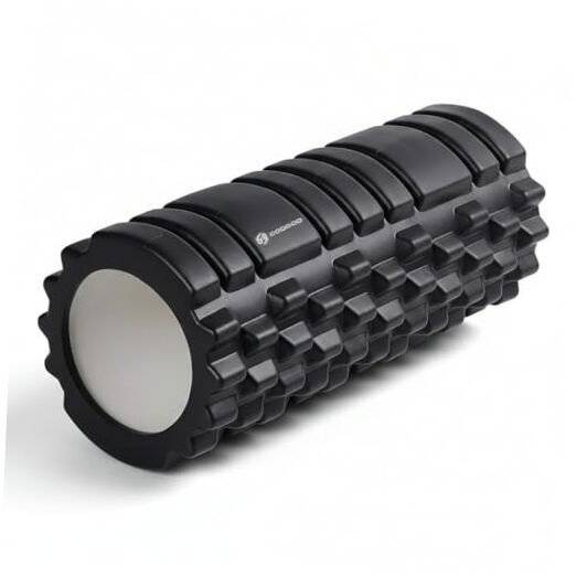 Strong Foam Roller - Deep Tissue Medium Density Muscle Massager with Black