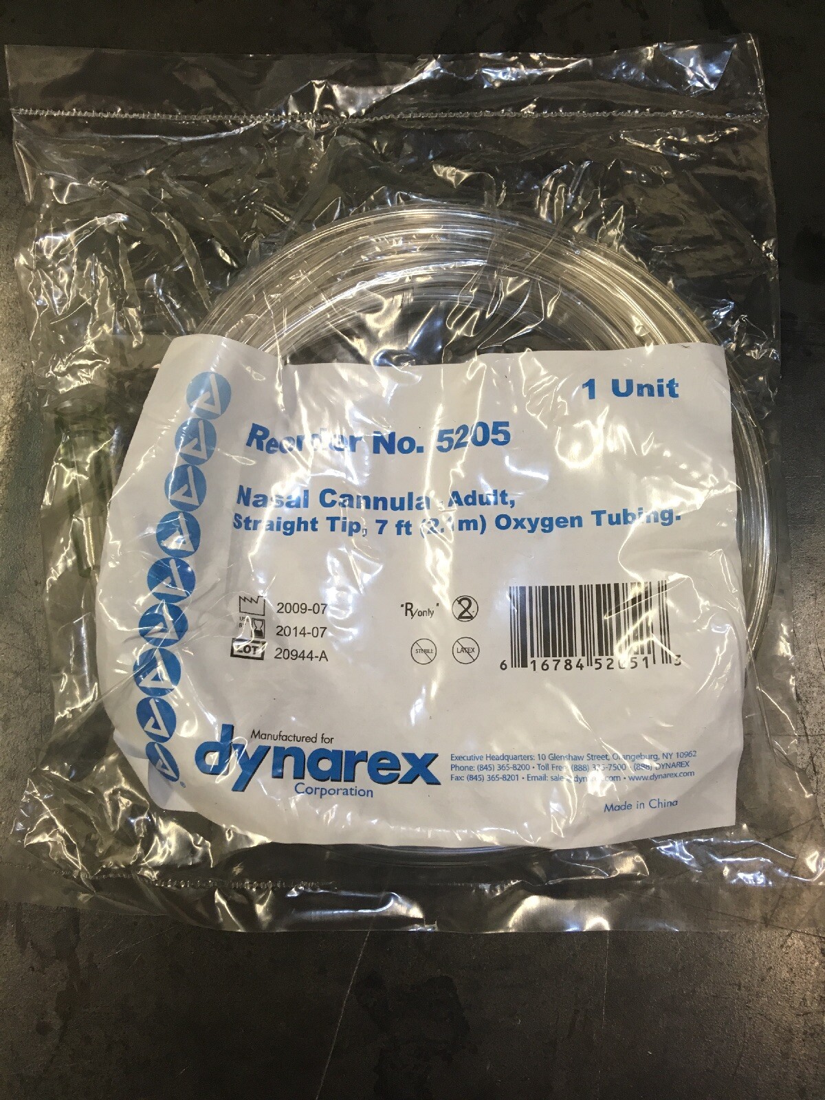 Lot of 45+ DYNAREX Standard Nasal  Cannula Adult 7 ft Straight Tip 5205 Exp 2014