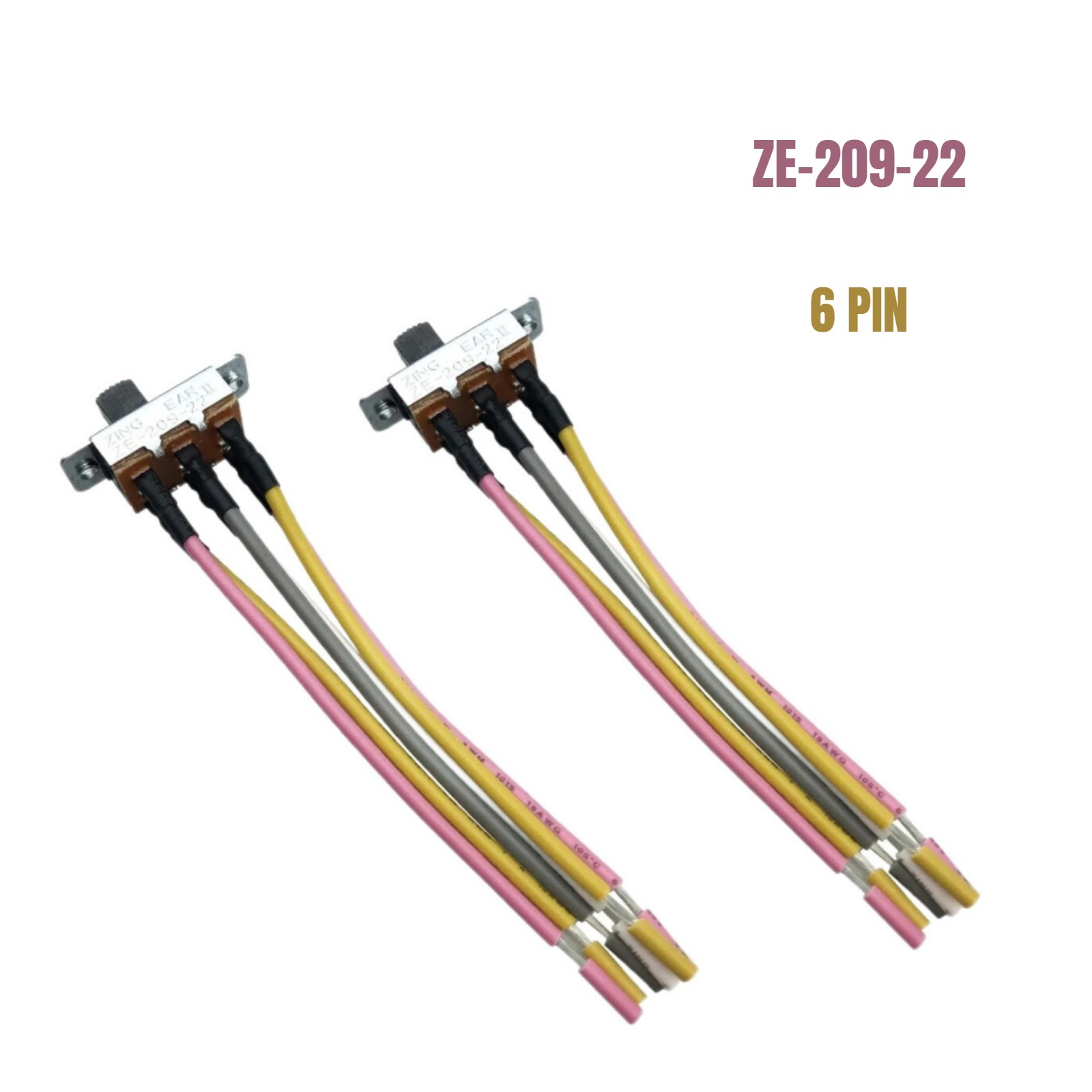 2Pcs Ceiling Fan Reverse Direction Slide Switch 6 Pin Ze-209-22 for Zing Ear