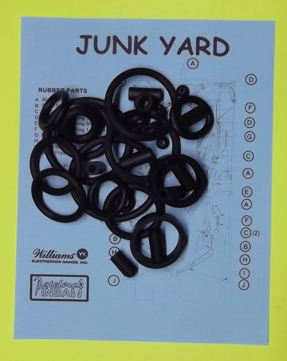 1996 Williams Junk Yard pinball rubber ring kit