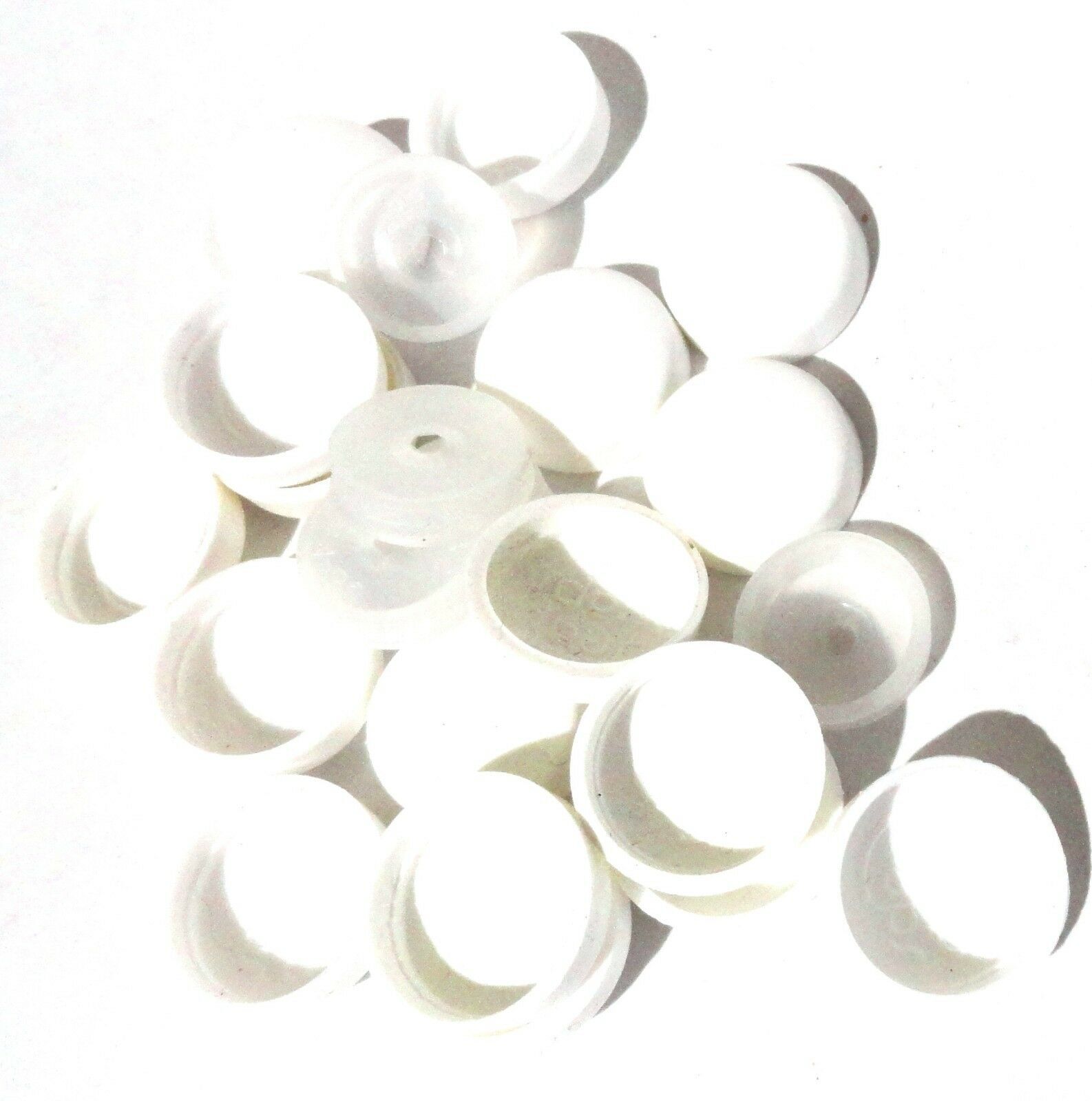 Screw Head Cover Set White for #10 #12 M5 Flat Back Screws PD12/12-100 Set of 10