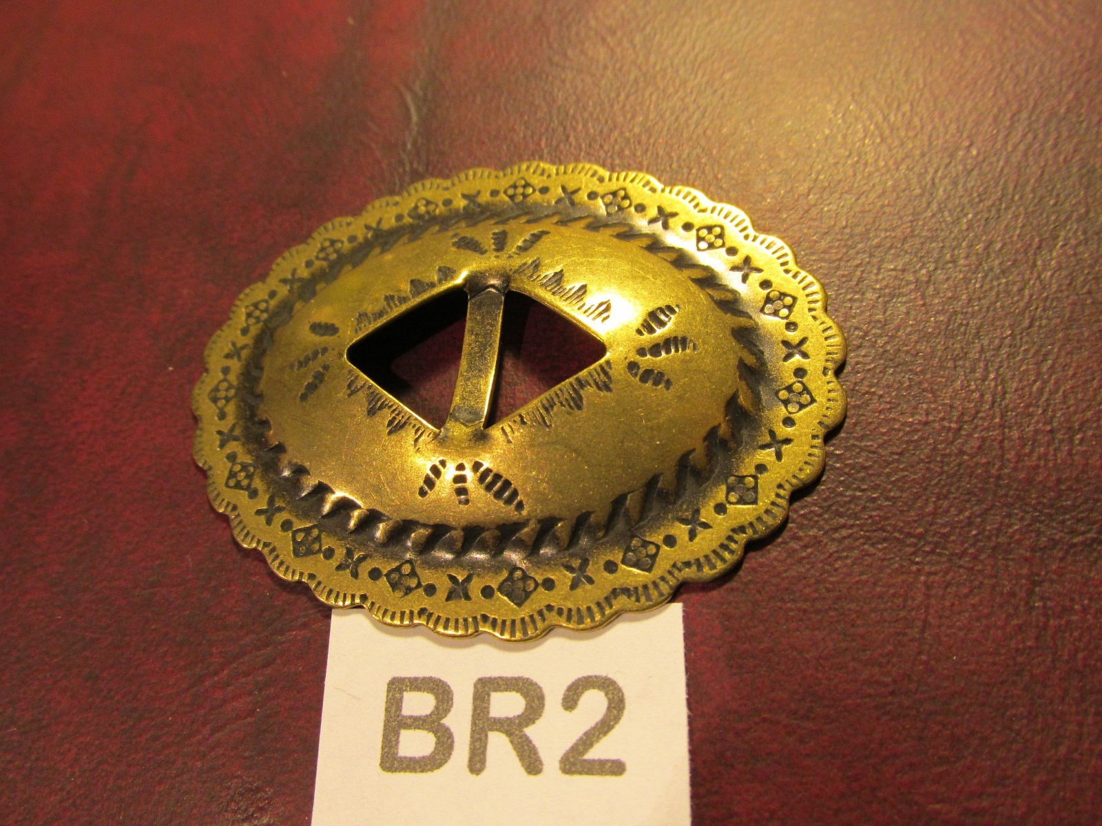 TRINITY CONCHOS MEDIUM BR2 solid BRASS VINTAGE High Quality USA Leather Crafts