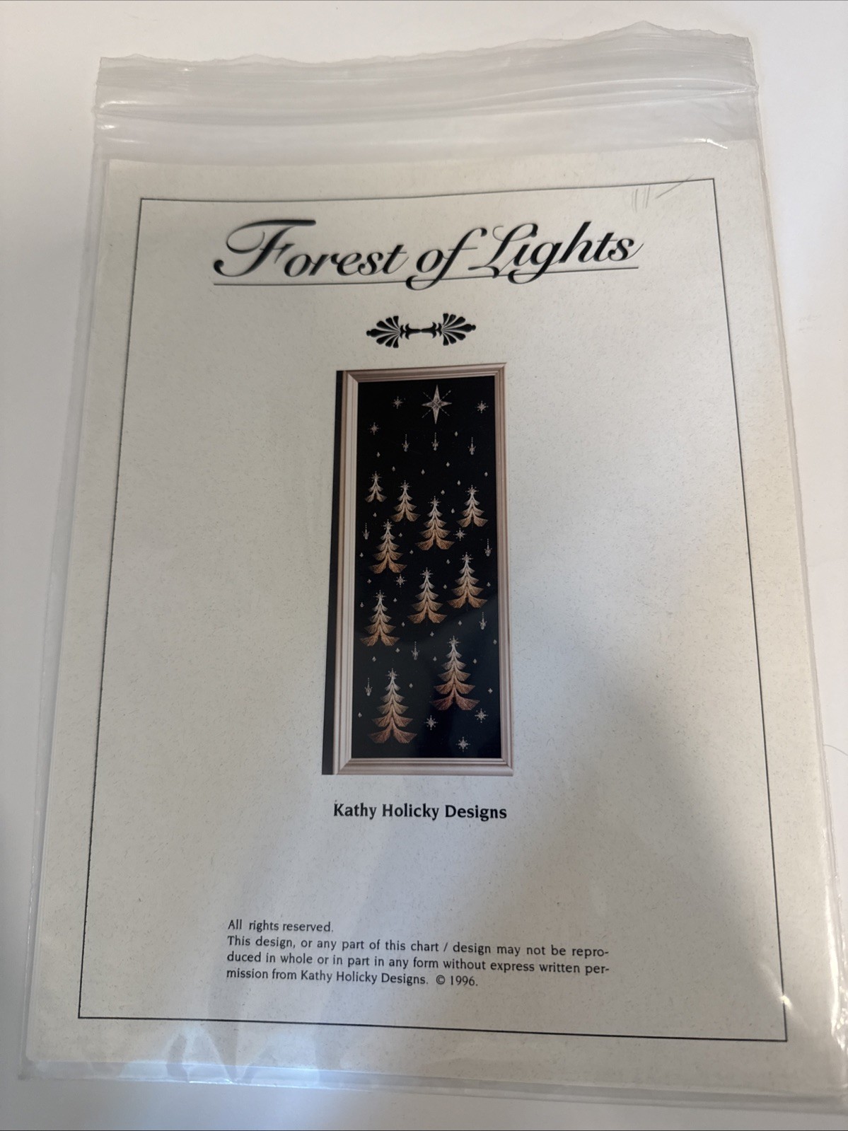 Forest of Lights Counted Bead Needlework Needlepoint Kathy Holicky Designs 1996