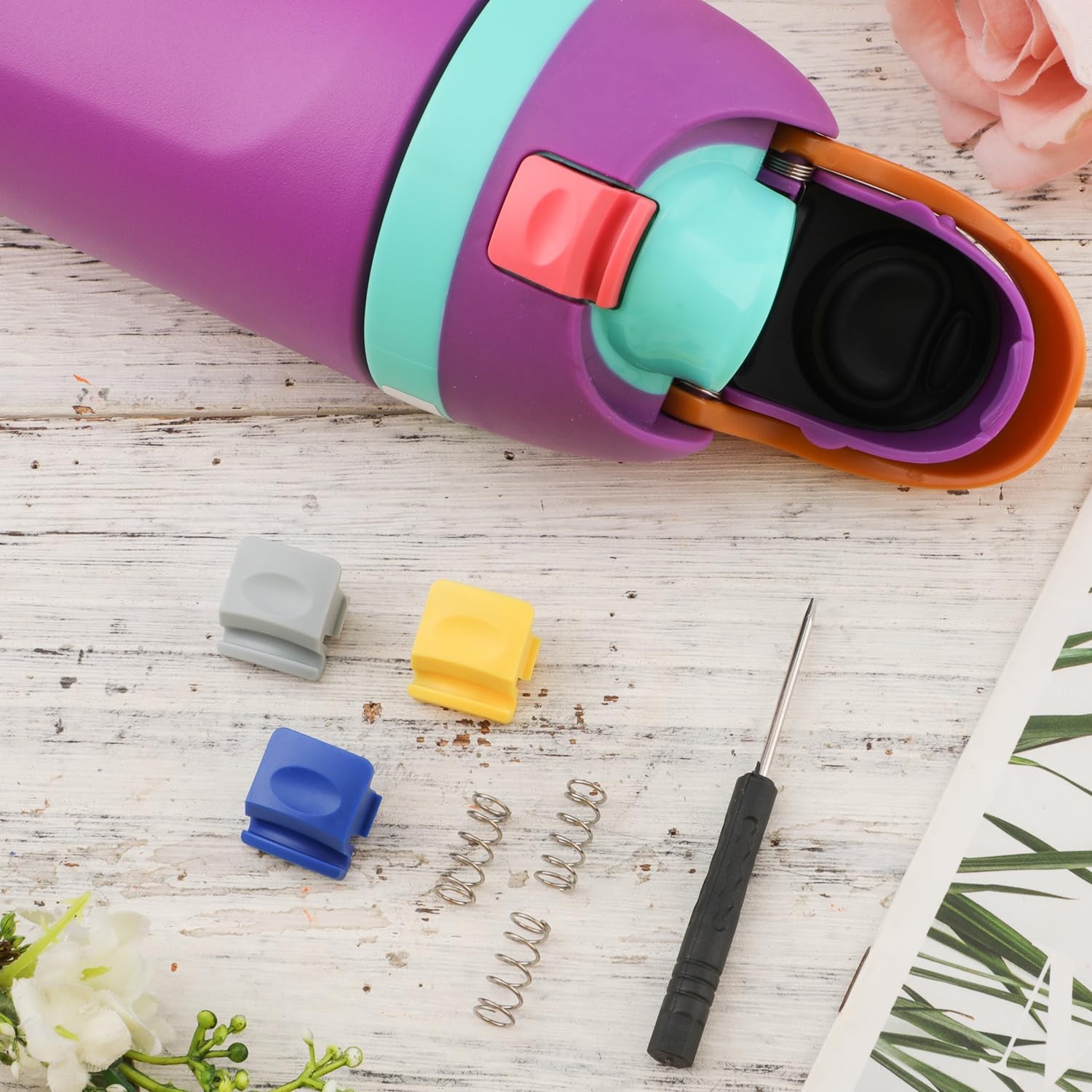 PEUTIER 4pcs Replacement Button Compatible with Owala FreeSip Medium, Color