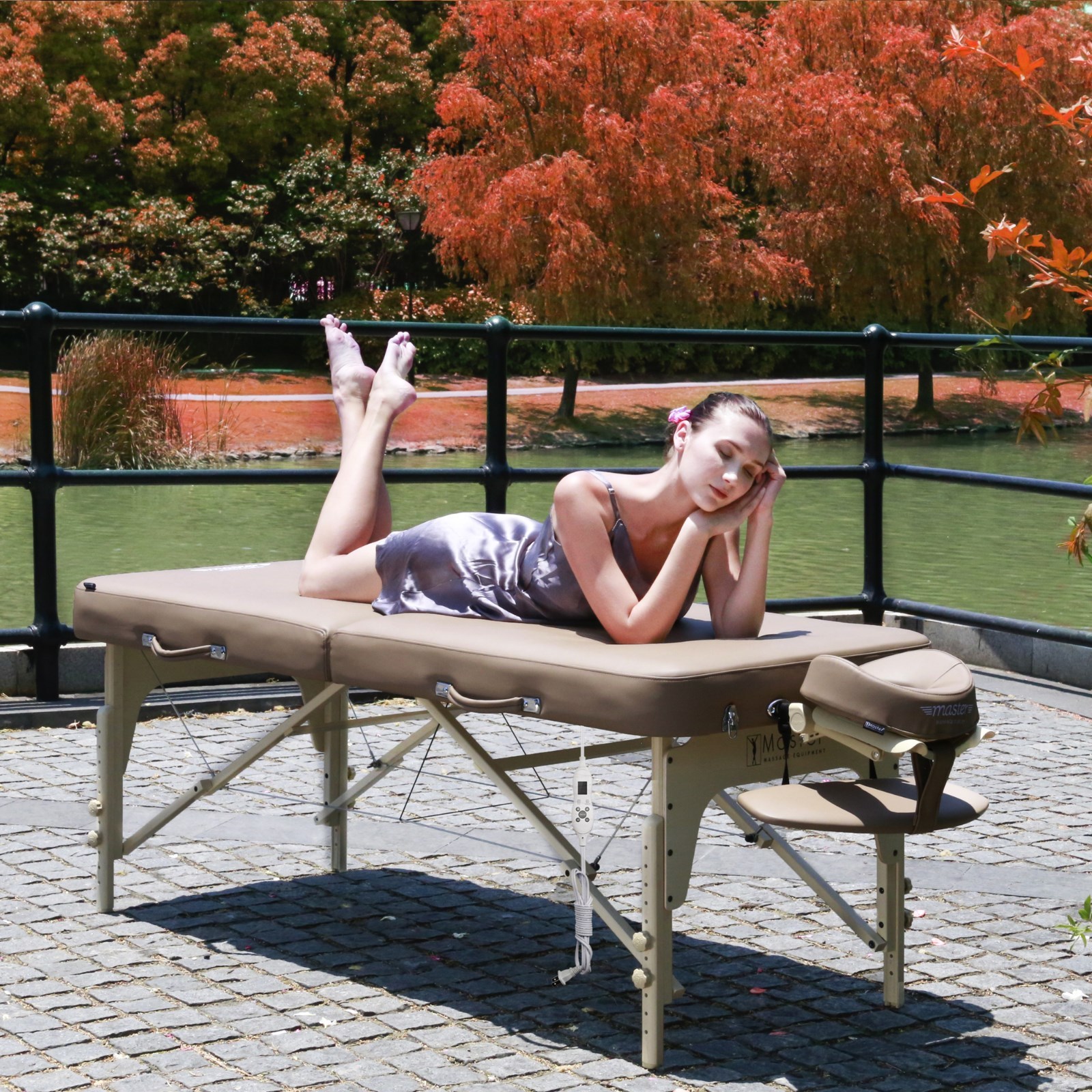 Master Massage 30 inch Phoenix Therma Top Portable Table Bed Package Otter