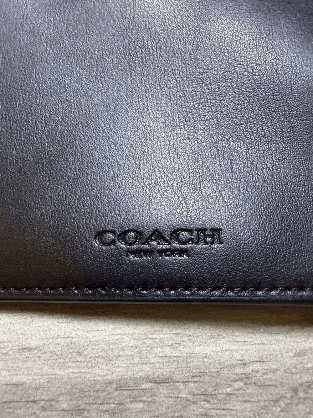 Coach Black Leather Zip Pouch