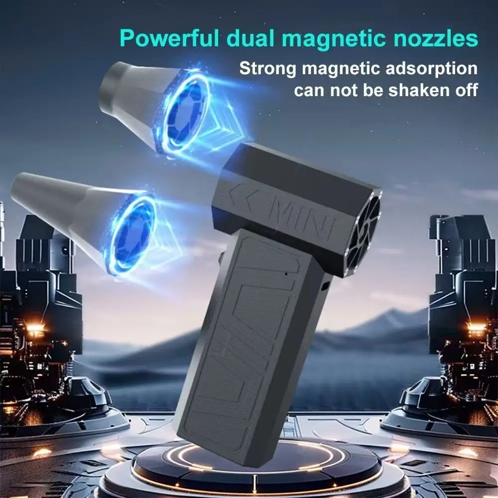130000RPM Electric Air Duster Cordless Mini Jet Dry Blower Portable Turbo Fan