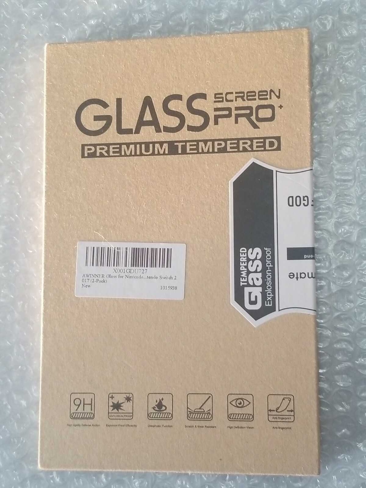 Glass Screen Pro Premium Tempered Protector For Nintendo switch 2017 2 Pack
