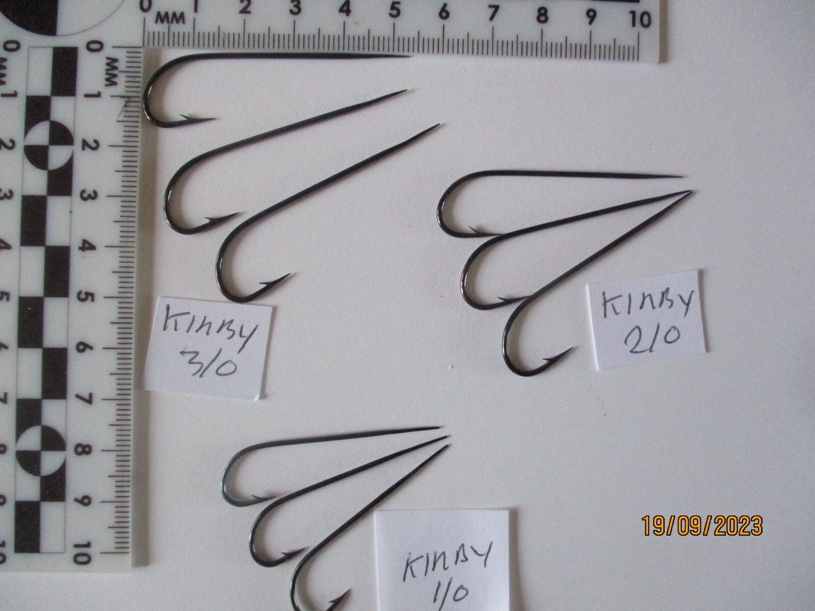 partridge blind eye fishing hooks kirby bend 1/0 x 3 very rare collector antique