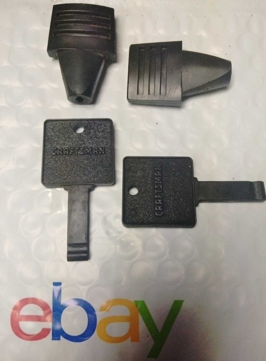 Genuine Tecumseh Craftsman BLACK 2 Throttle Knobs & 2 Safety Keys