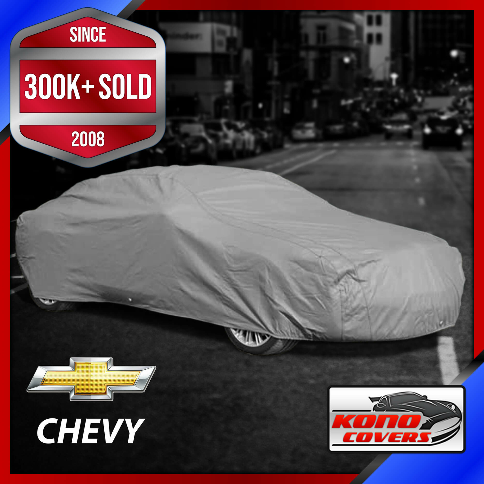 CHEVY [OUTDOOR] CAR COVER ?? 100% Waterproof ?? 100% All-Weather ?CUSTOM?FIT