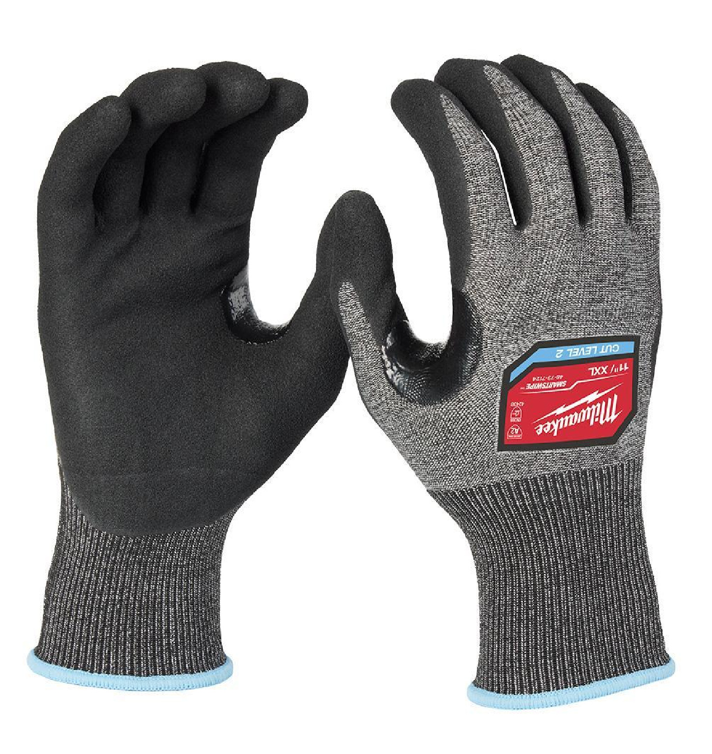Milwaukee 48-73-7124E Glove, 2XL, Nitrile Coating, Nylon, Elastic/Knit Wrist