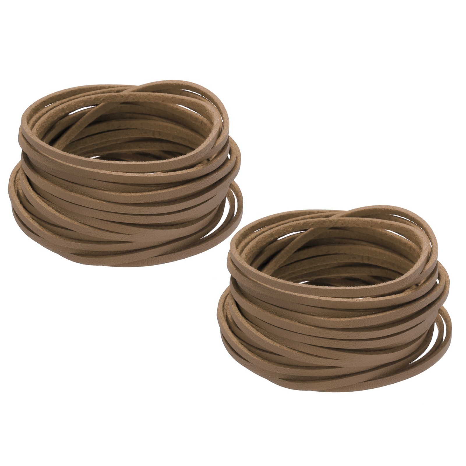 Faux Leather Cord Suede Cord, 5.5 Yards 2.6mm String, Light Brown, 2 Pack