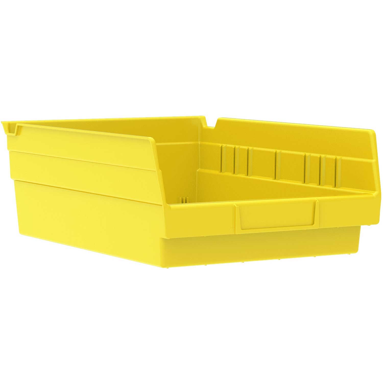 AKRO-MILS Small Parts Shelf Bins - 8-3/8x11-5/8x4" - Yellow Lot of 12