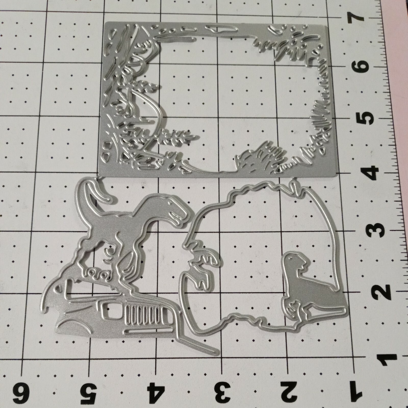 Universal Thin Metal Die Cut Tool Jurassic Park frame Jeep velociraptor T rex