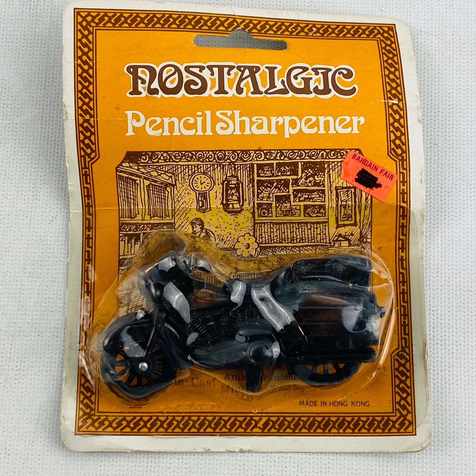 Vintage Nostalgic Pencil Sharpener Motorcycle Die Cast Antique Finish Miniature