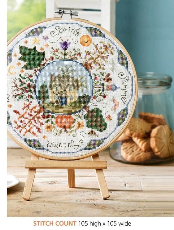 COTTAGE MANDALA  CROSS  STITCH   PATTERN  ONLY  EQ  PPR