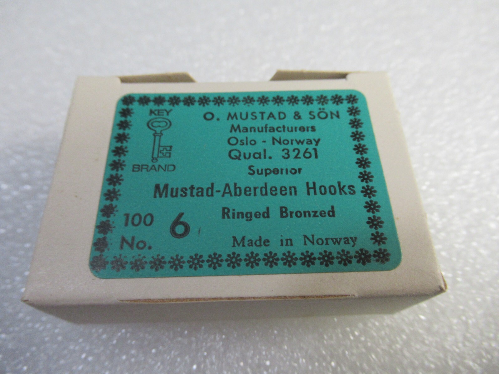 MUSTAD 3261 BRONZE ABERDEEN FISHING HOOKS 100 PCS SZ 6 LONG SHANK BAIT FLY TYING