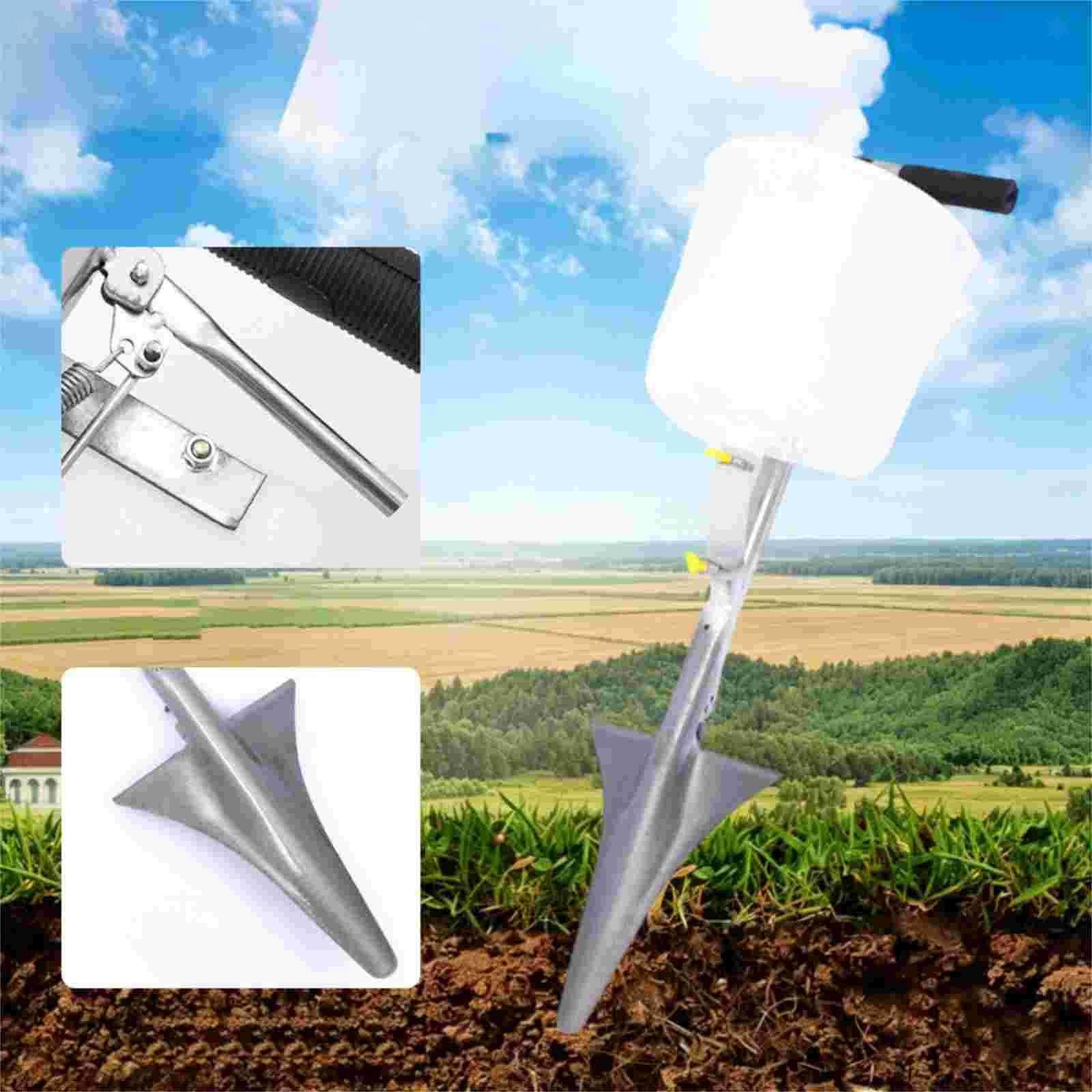 Garden Fertilizer Applicator 25L Blue Ergonomic Manual Spreader for Lawn Granule