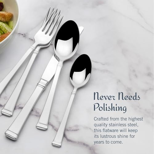 Flatware Service for 4, 20 Piece 20-Piece Flatware Set, Service for 4 Harmony