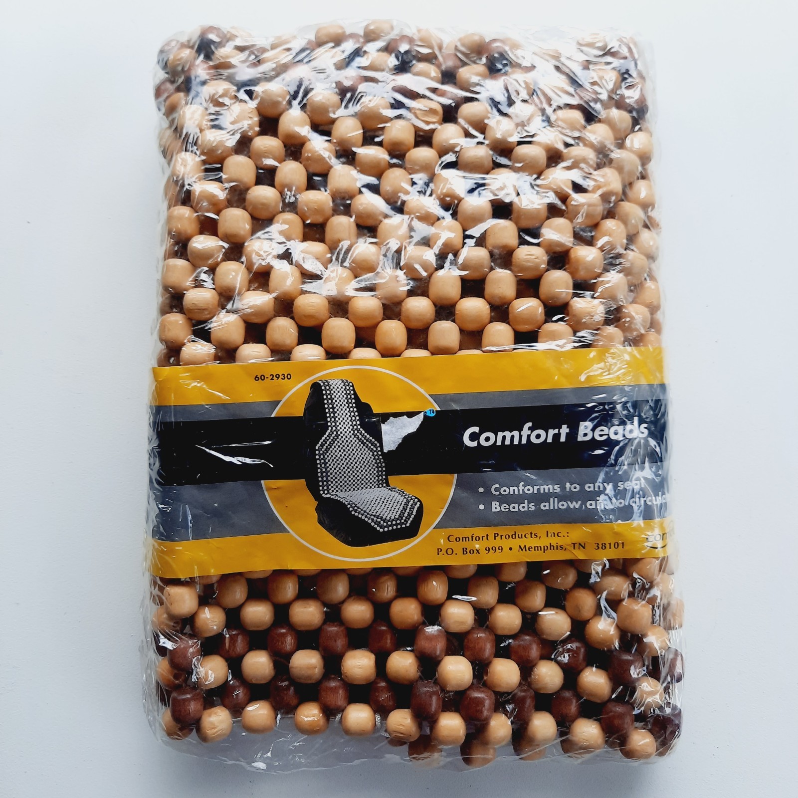 Car Seat 2 Tone Wood Beads Seat Cover Cushion Massage & Comfort One Size
