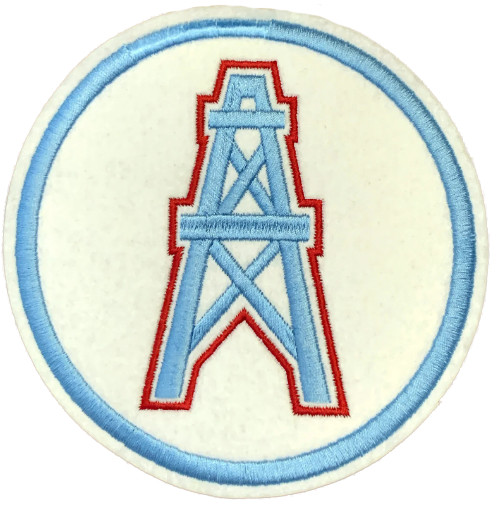 Houston Oilers 1970 - 1996 Throwback Embroidered Iron-on Team Logo Patch