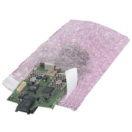 200 Pink Anti-Static 12x15.5" Bubble Pouches | Self-Seal, 1" Lip, Tape Seal
