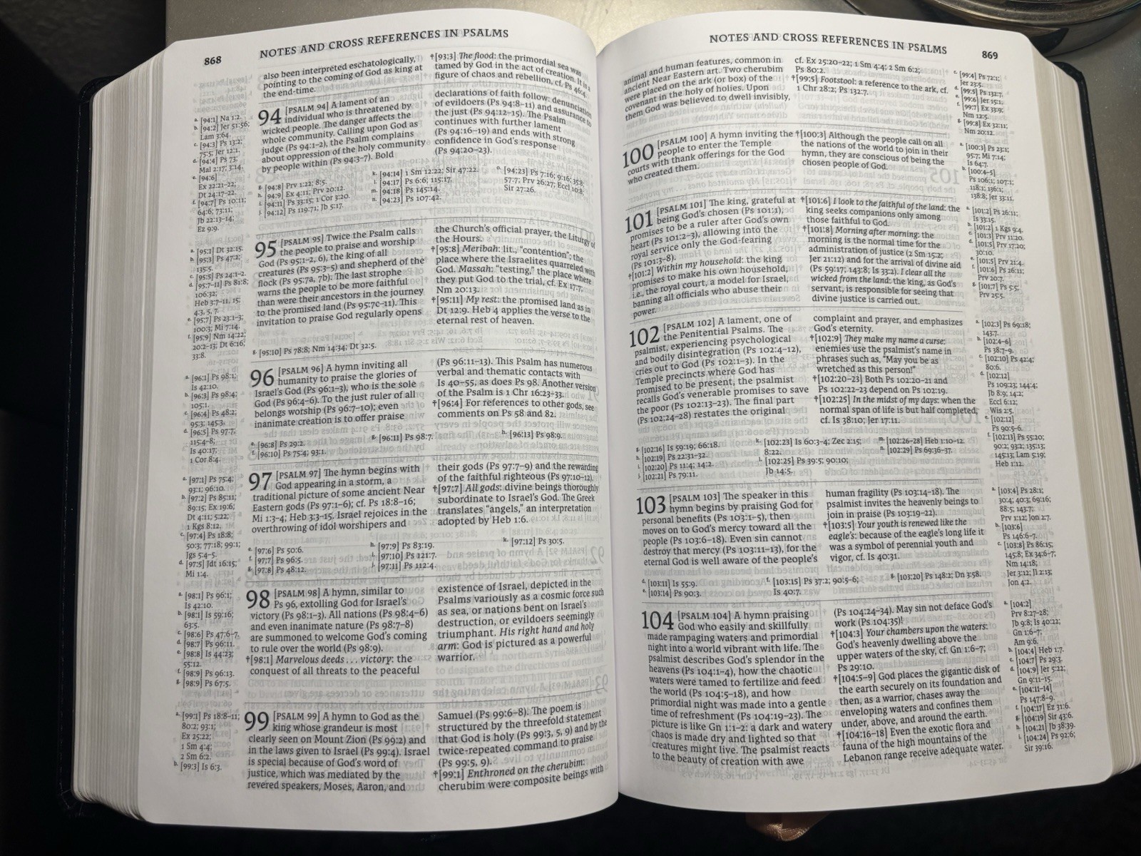 Holy Bible Black Leather Bound Cross Reference Edition Book Religious Scripture