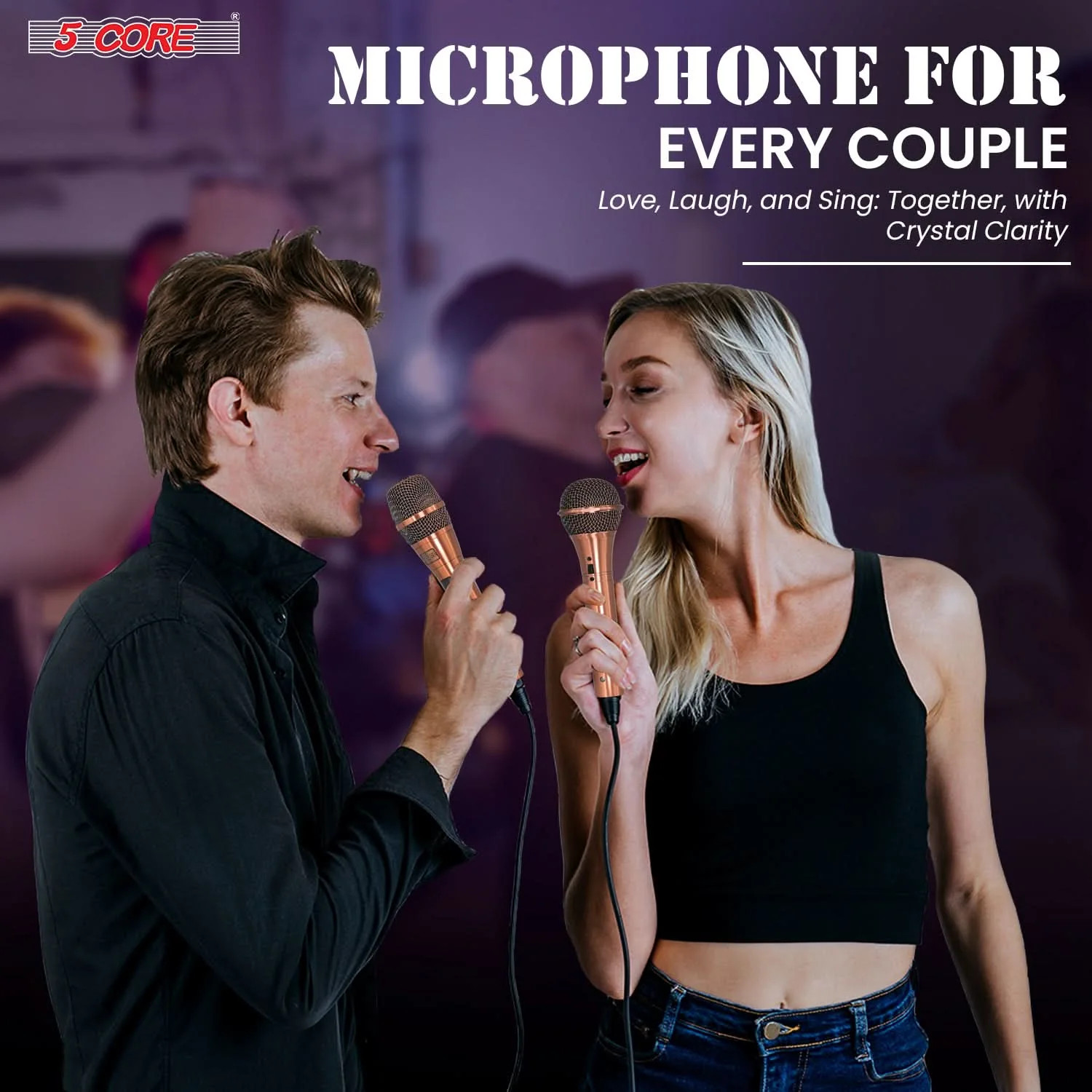 5Core Metal Professional Wired Handheld Mic Pair Karaoke Dynamic Microphone XLR