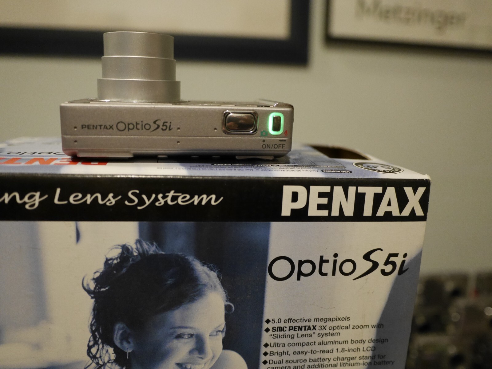 Pentax Optio S5i Silver Compact Digital Camera 5.0mp 3X Zoom viewfinder tested