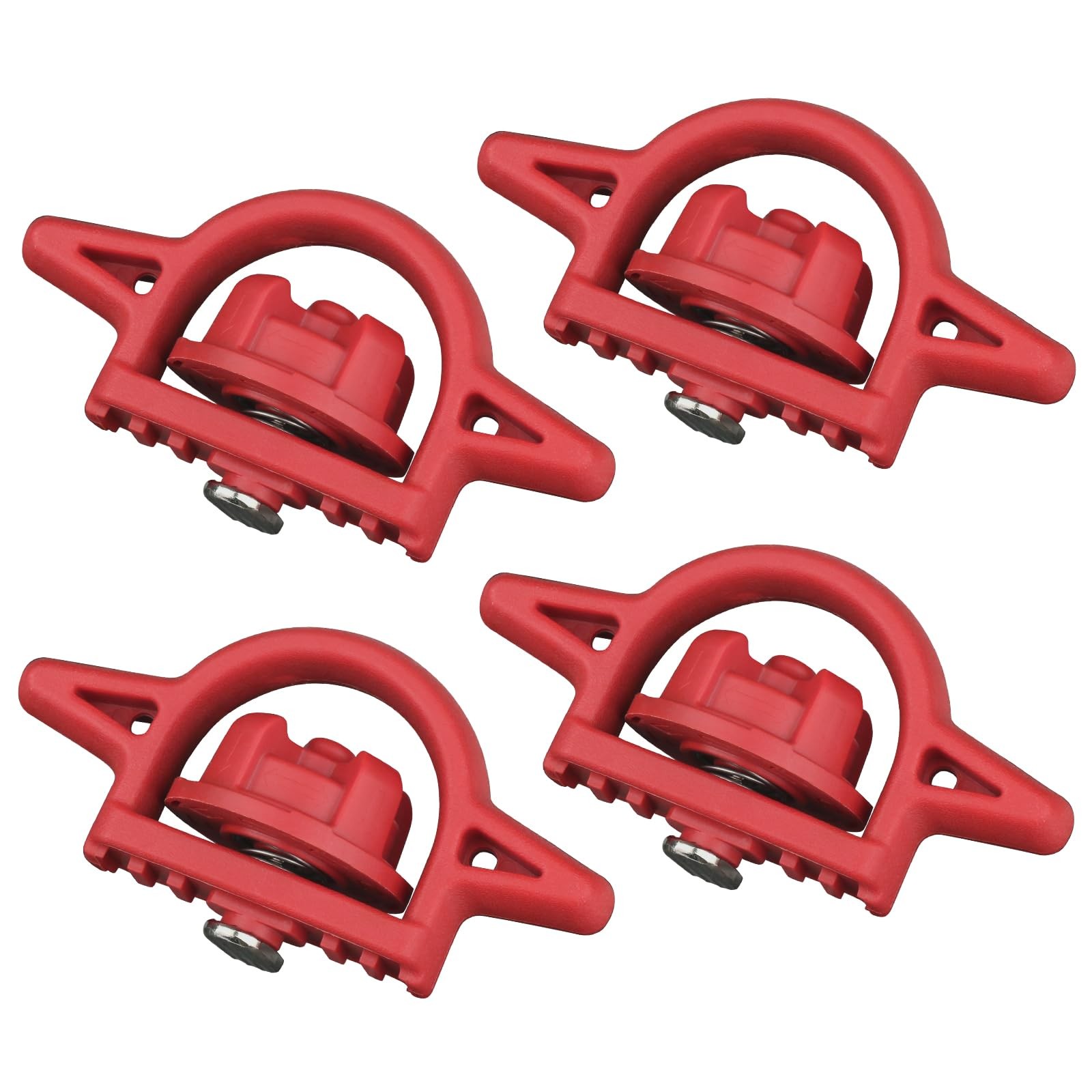 APPERFiT Bed Cleat Tie Down Anchor for Truck Rail System 4pcs 4PCS Red