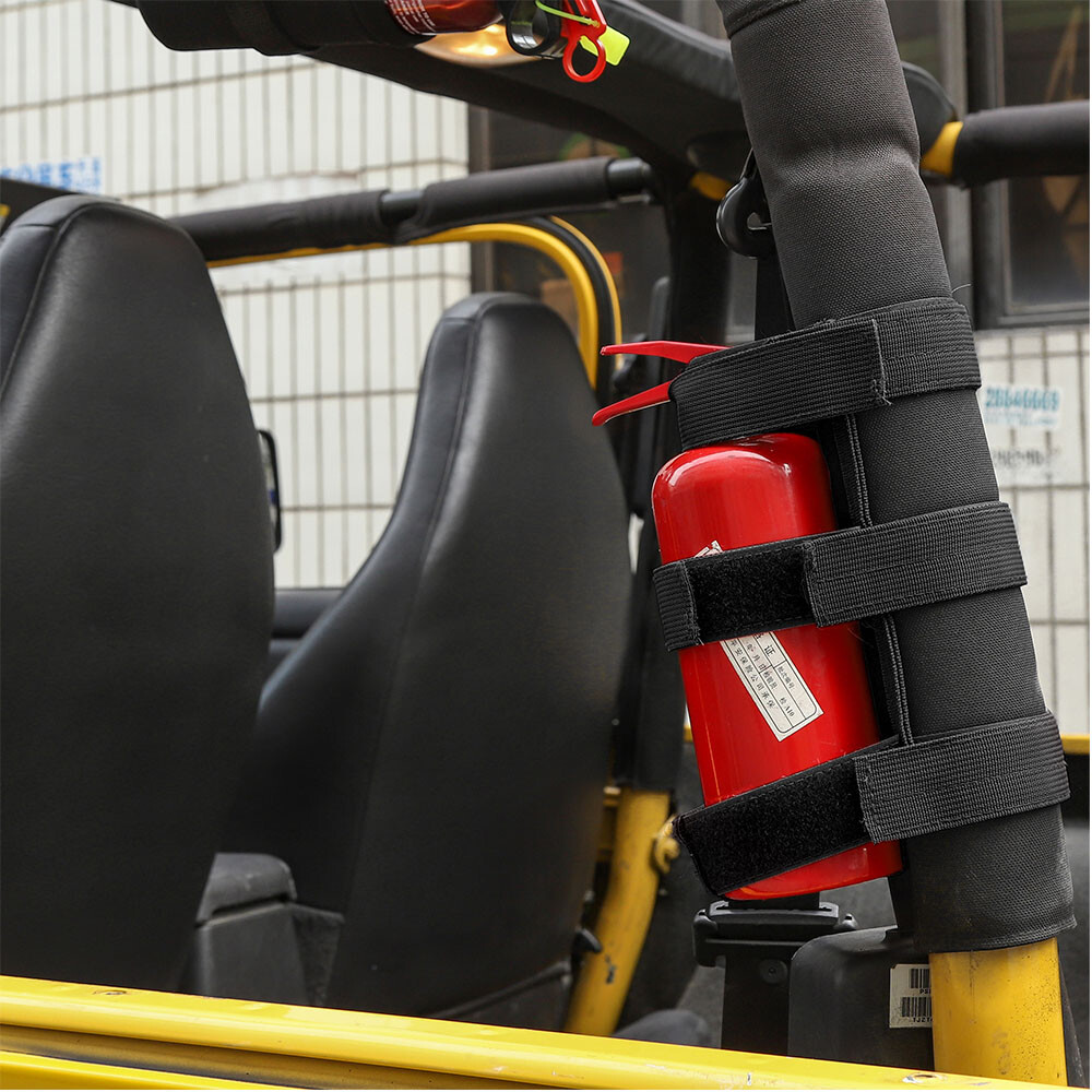 Car Roll Bar Fire Extinguisher Holder Mount Bracket Adjustable for Jeep Wrangler