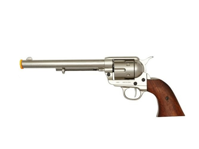 Denix M1873 Cavalry Non-Firing Replica Revolver in Nickel Finish, Metal Body
