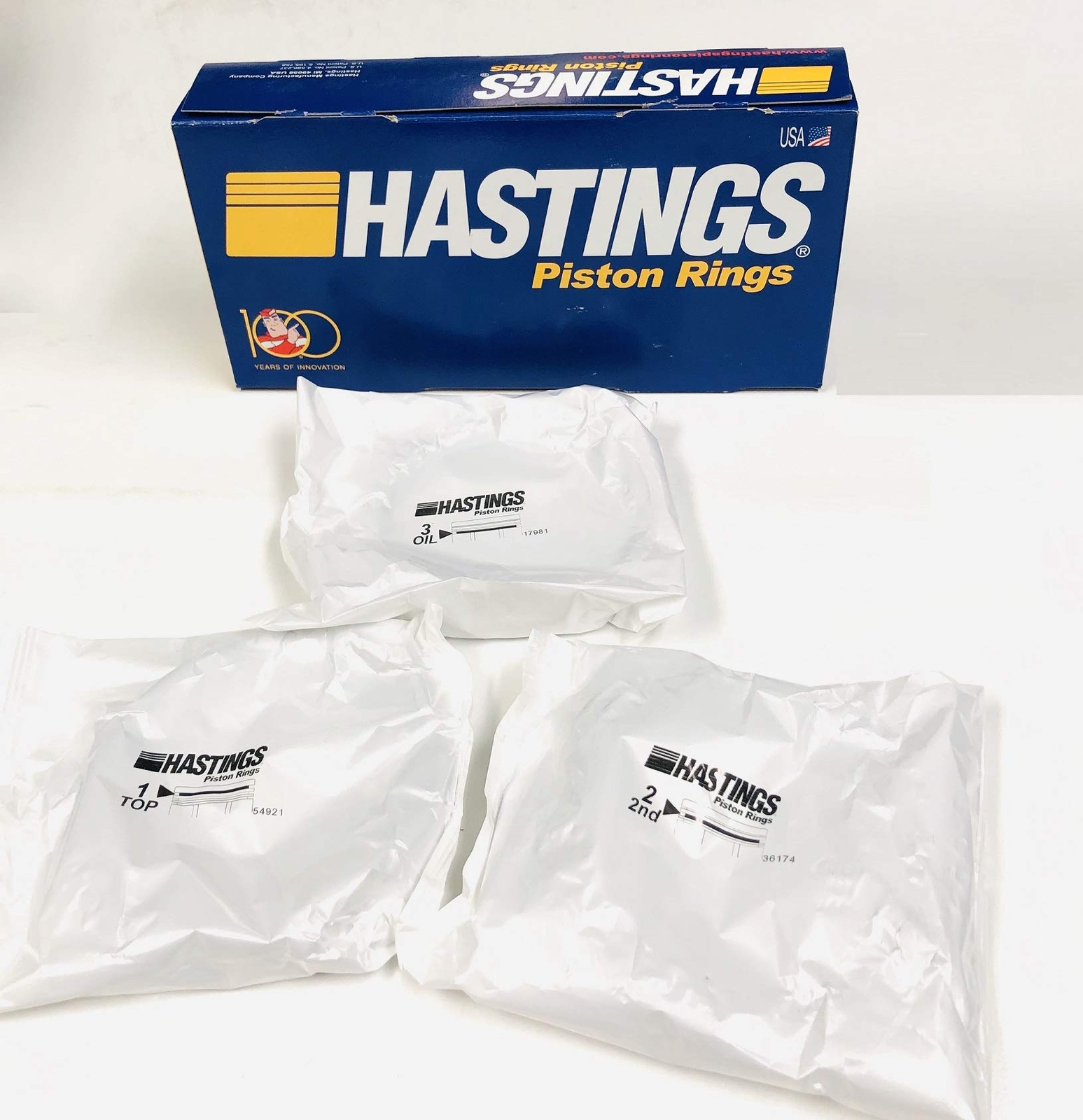 HASTINGS Moly Piston Rings Set for 1970-1976 Pontiac 455 STANDARD bore,4.151