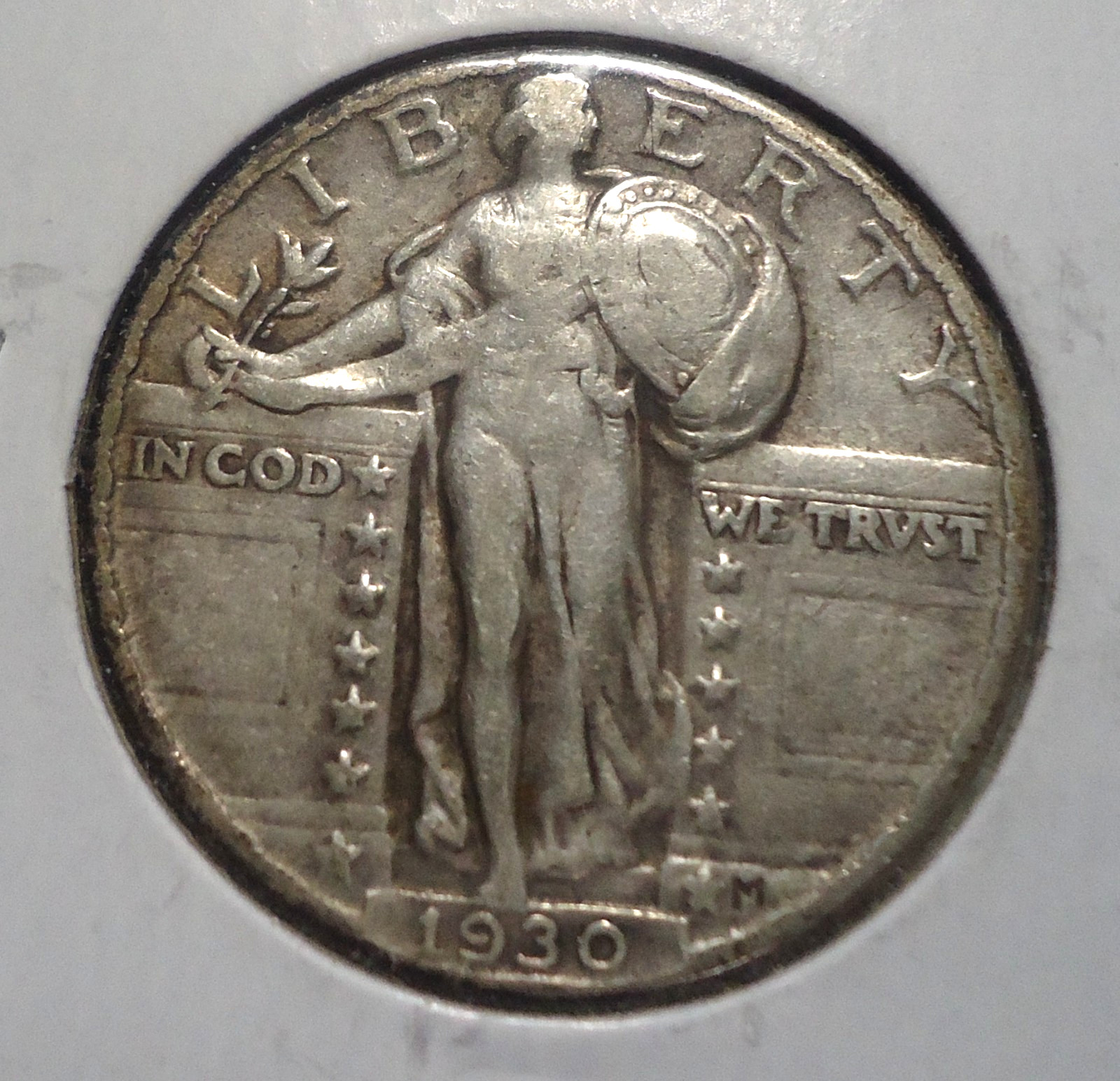 1930 Philadelphia VF+ Standing liberty silver 25C quarter FREE SHIPPING!