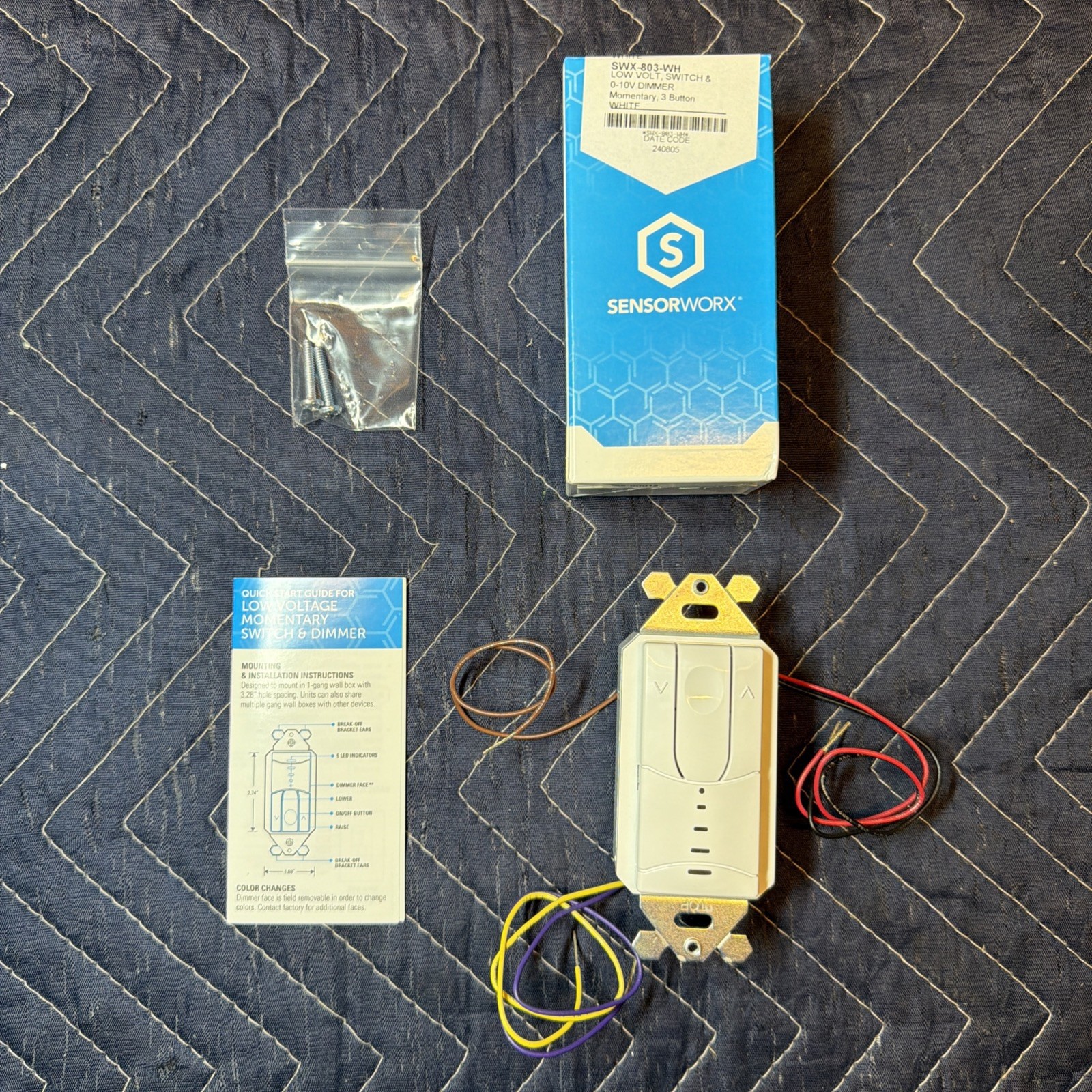 SensorWorx SWX-803-WH Low Voltage 0-10v Dimmer, White