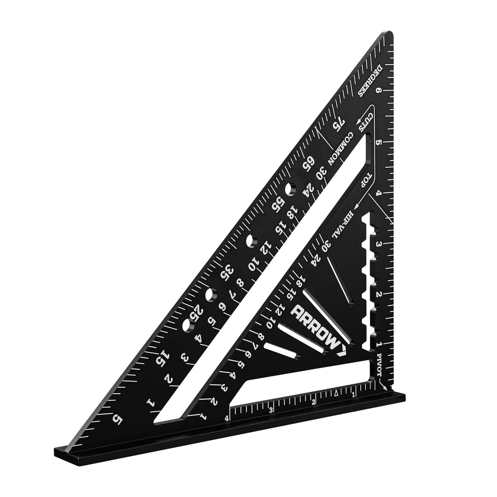Arrow Aluminum Alloy Carpenter Square Rafter Layout Triangle Ruler 7 Inch