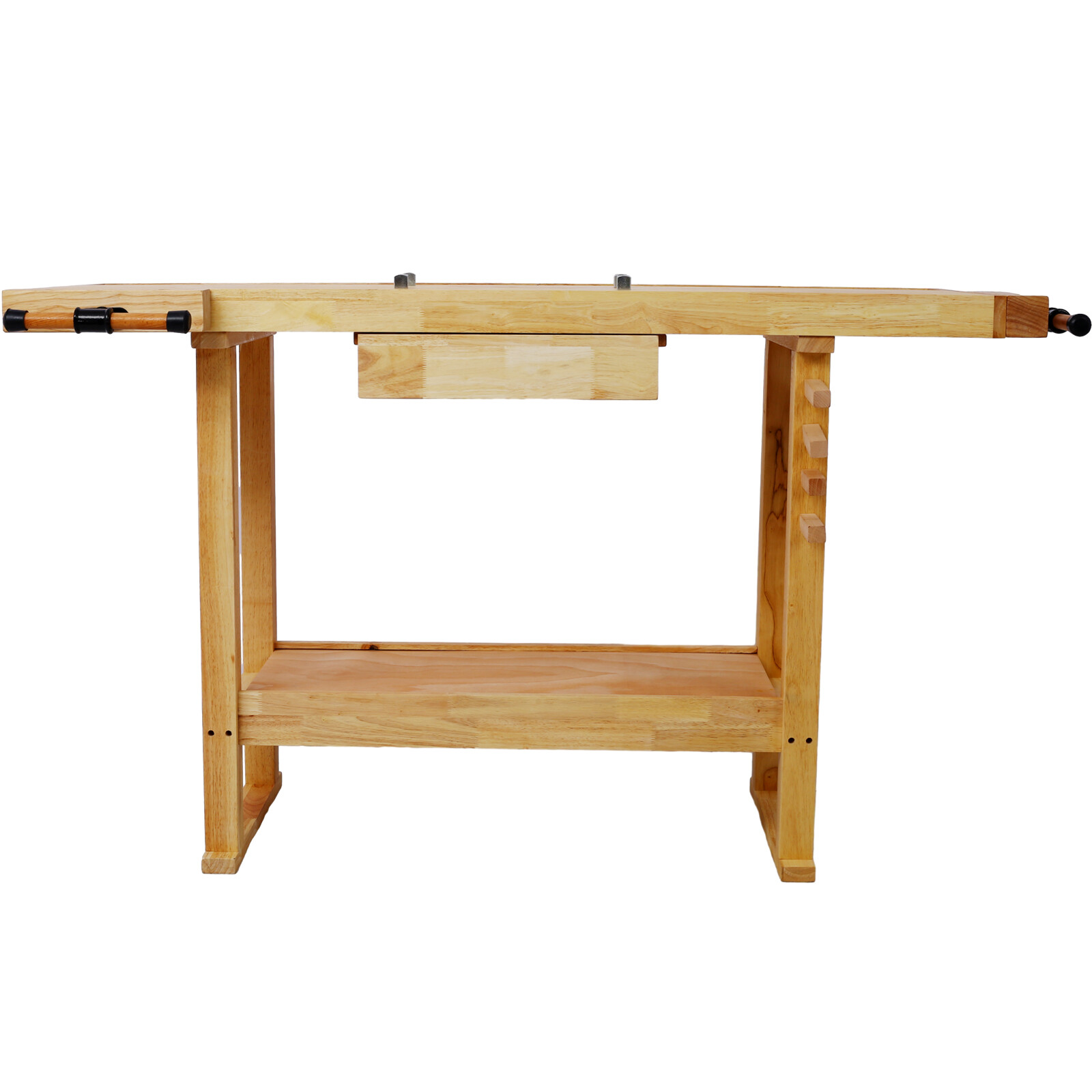 55 in Workbench Wooden Work Bench Table Workstation for Garage Workshop Home