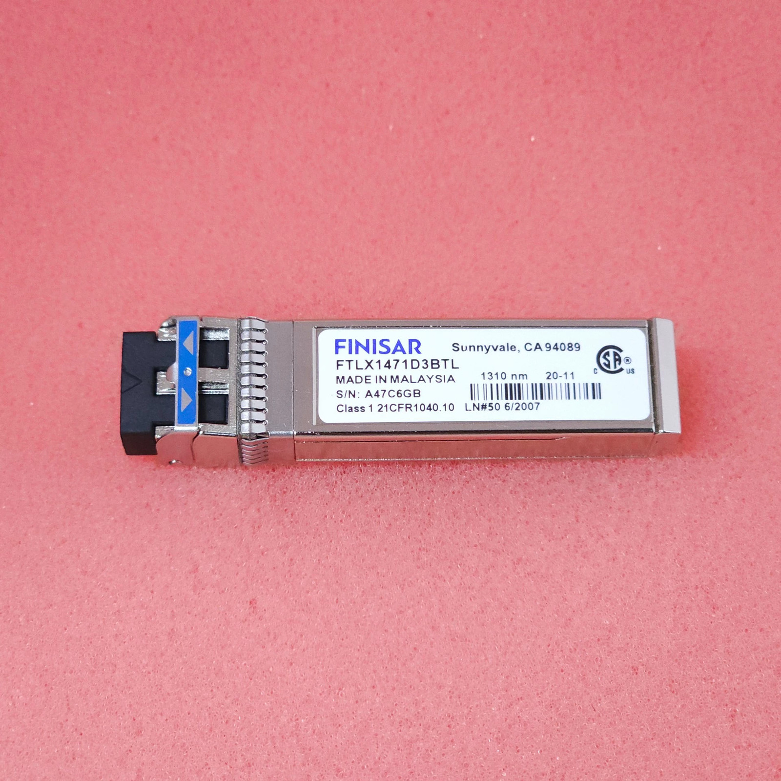 FTLX1471D3BCL Finisar 10Gb 10km 1310nm Single Mode Datacom SFP+ Transceiver