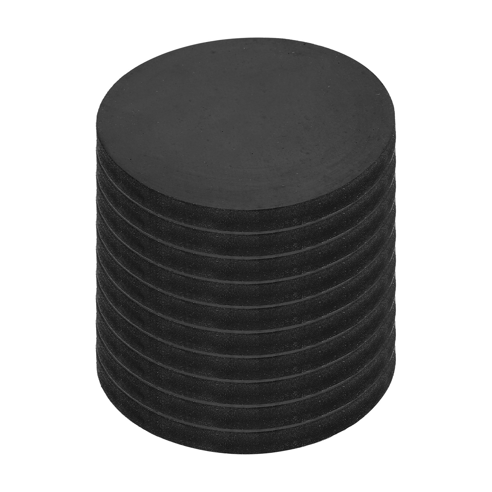 10Pcs Non Slip Furniture Pads, 70x6mm Round Rubber Furniture Grippers, Black