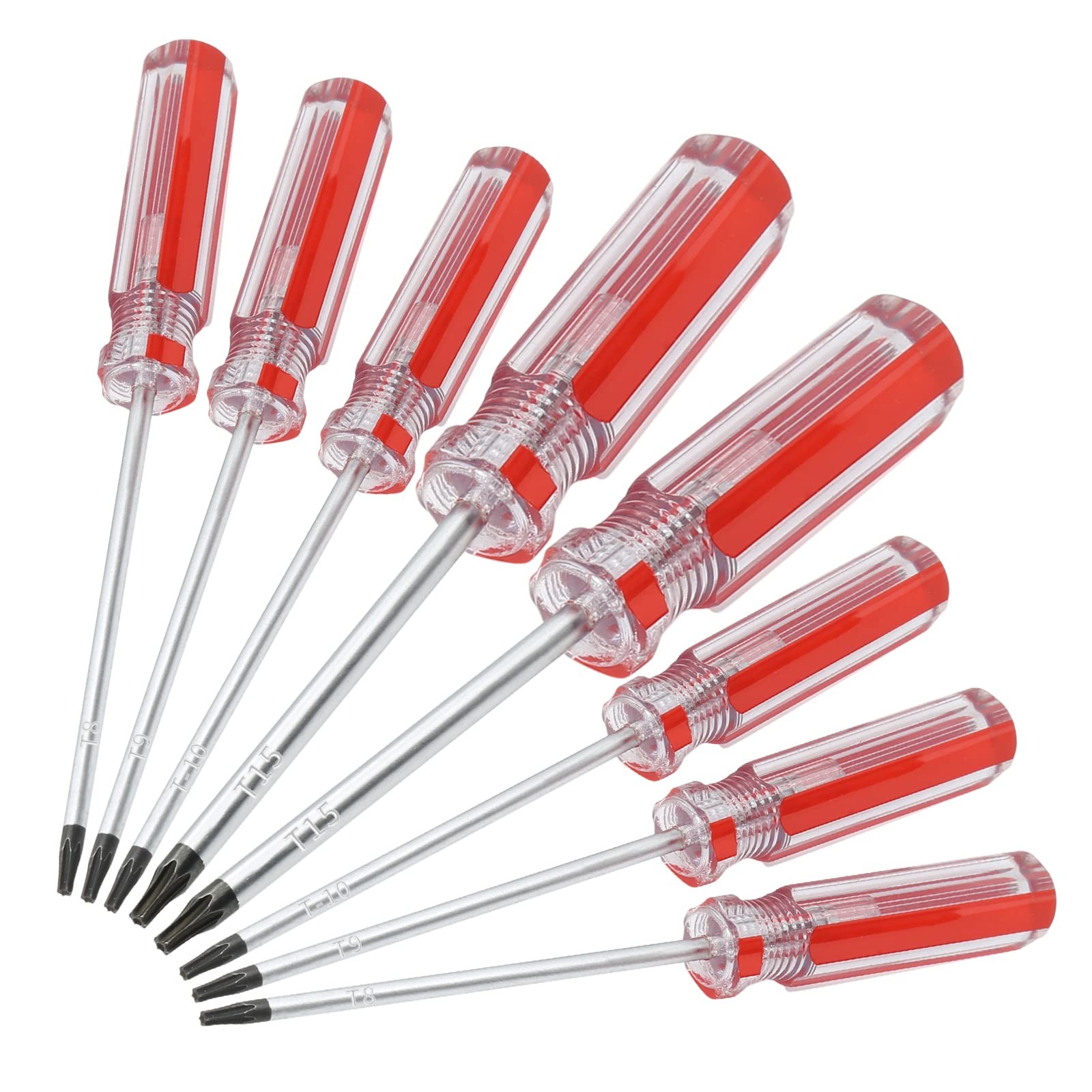 8PCS Magnetic Torx Screwdriver Set - T8, T9, T10, T15 Torx Security Screwdriver
