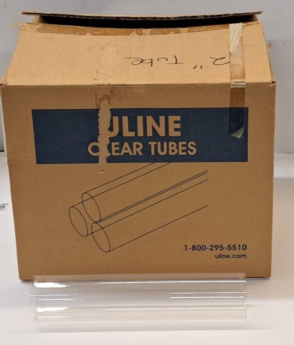 ULINE 2" X 10" CLEAR TUBES S-6216 BOX OF 25