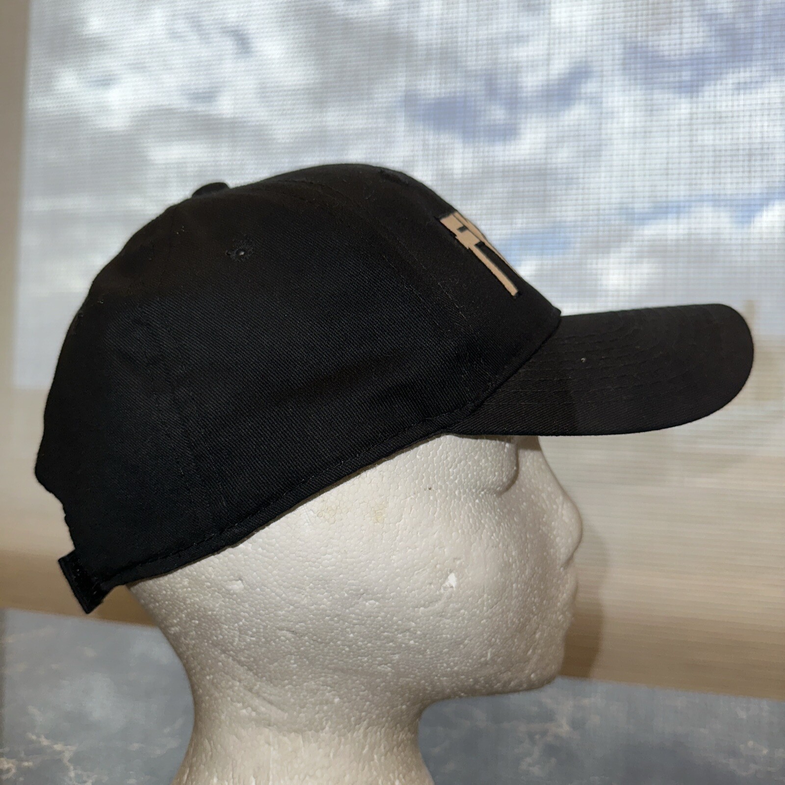 FKCC Florida Keys Community College Black Hat Cap White Letters Hook Loop EUC