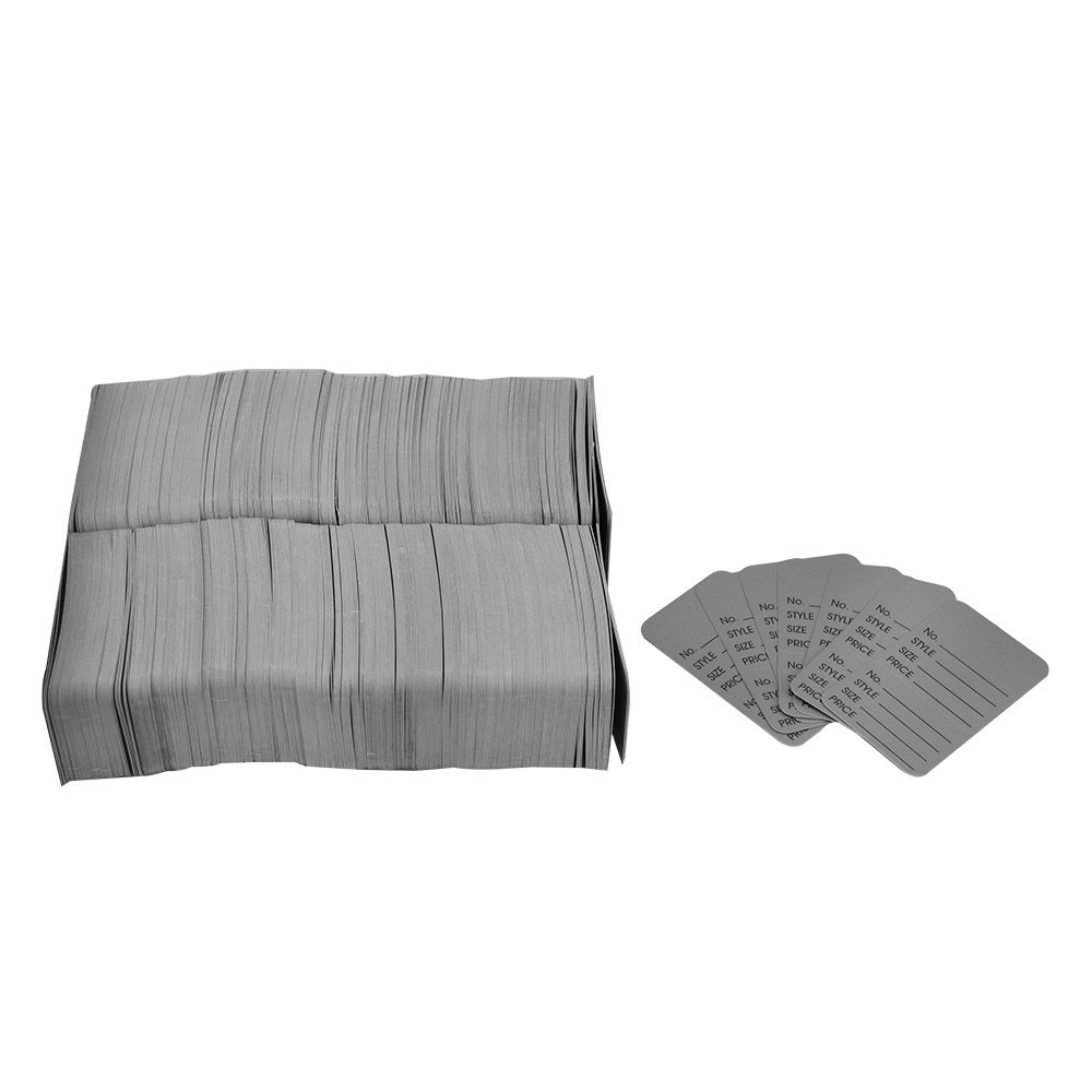 GRAY 1000 PCS Large Perforated  Hang Tags Coupon Price Paper Label Card