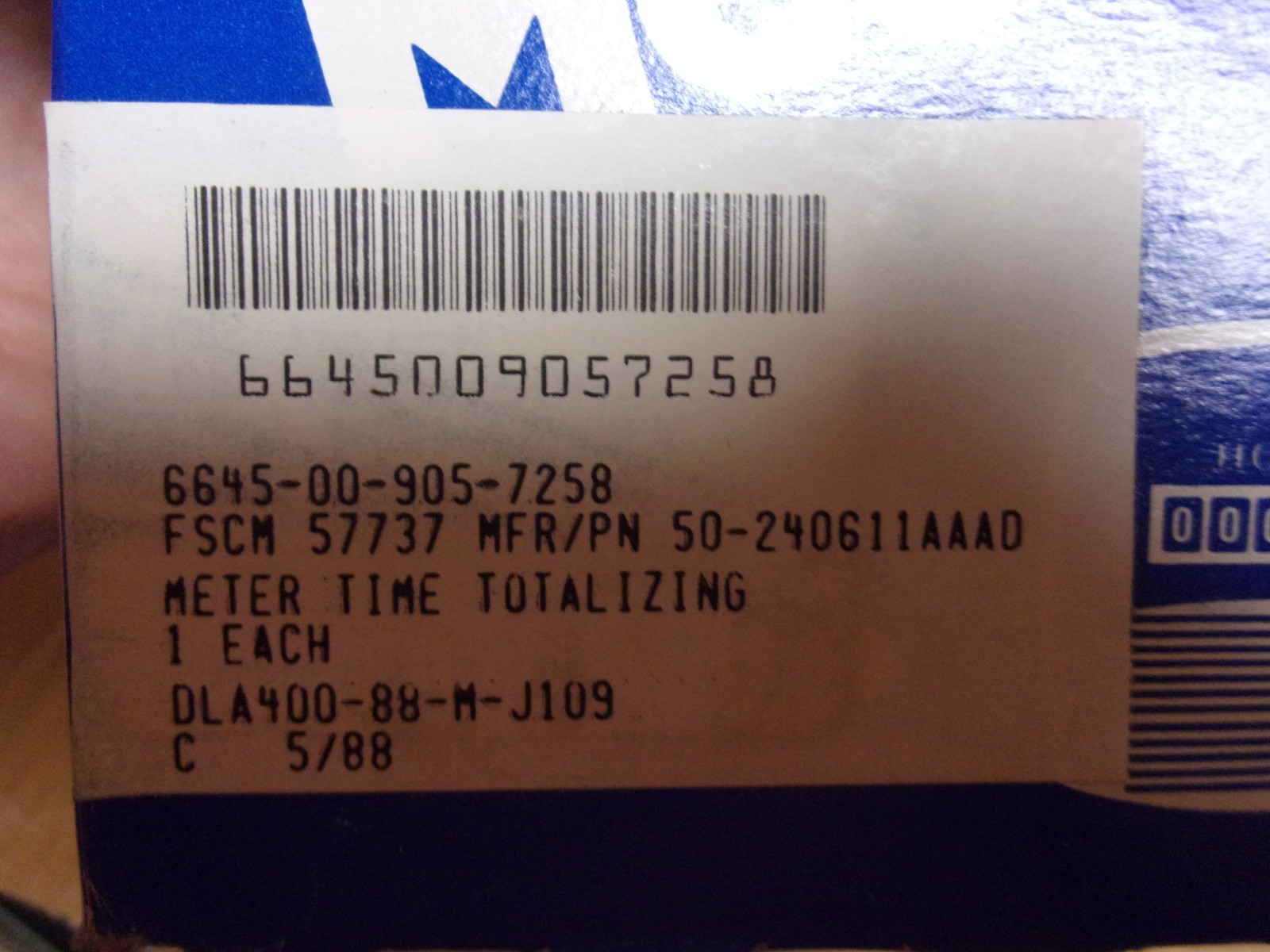 GE Yokogawa Time Totalizing Meter , Hours , 240611AAAD7JAD