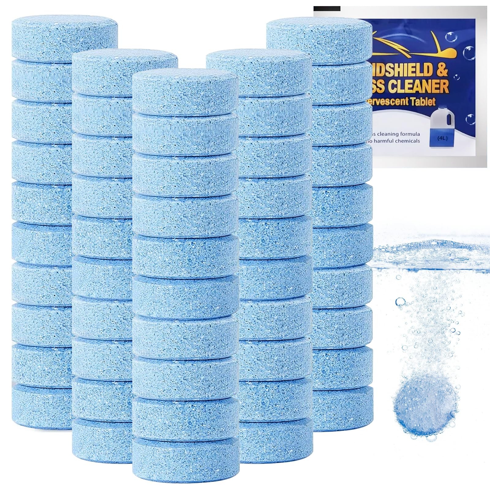 100 Pieces Car windshield washer fluid Concentrated Clean Tablets, Windshield W