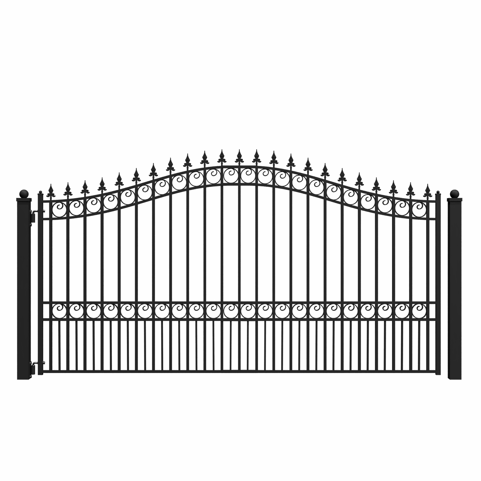 ALEKO Garden London Style Ornamental Steel Single Swing 12' Driveway Gate