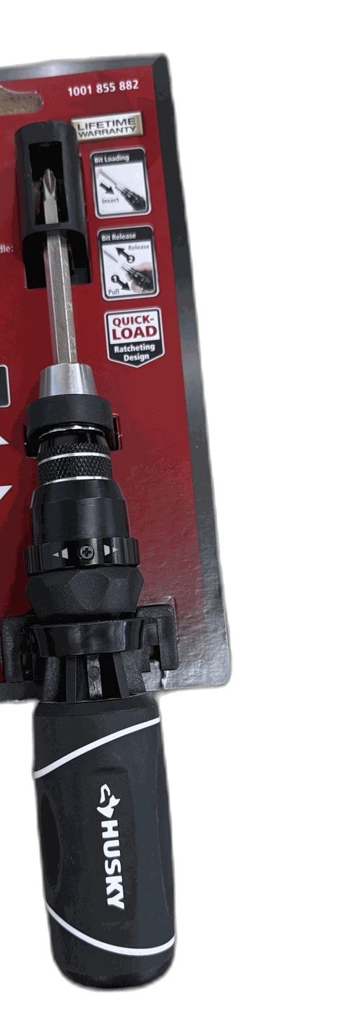 Husky 12 in 1 Quick Load Ratcheting Screwdriver NO BITS