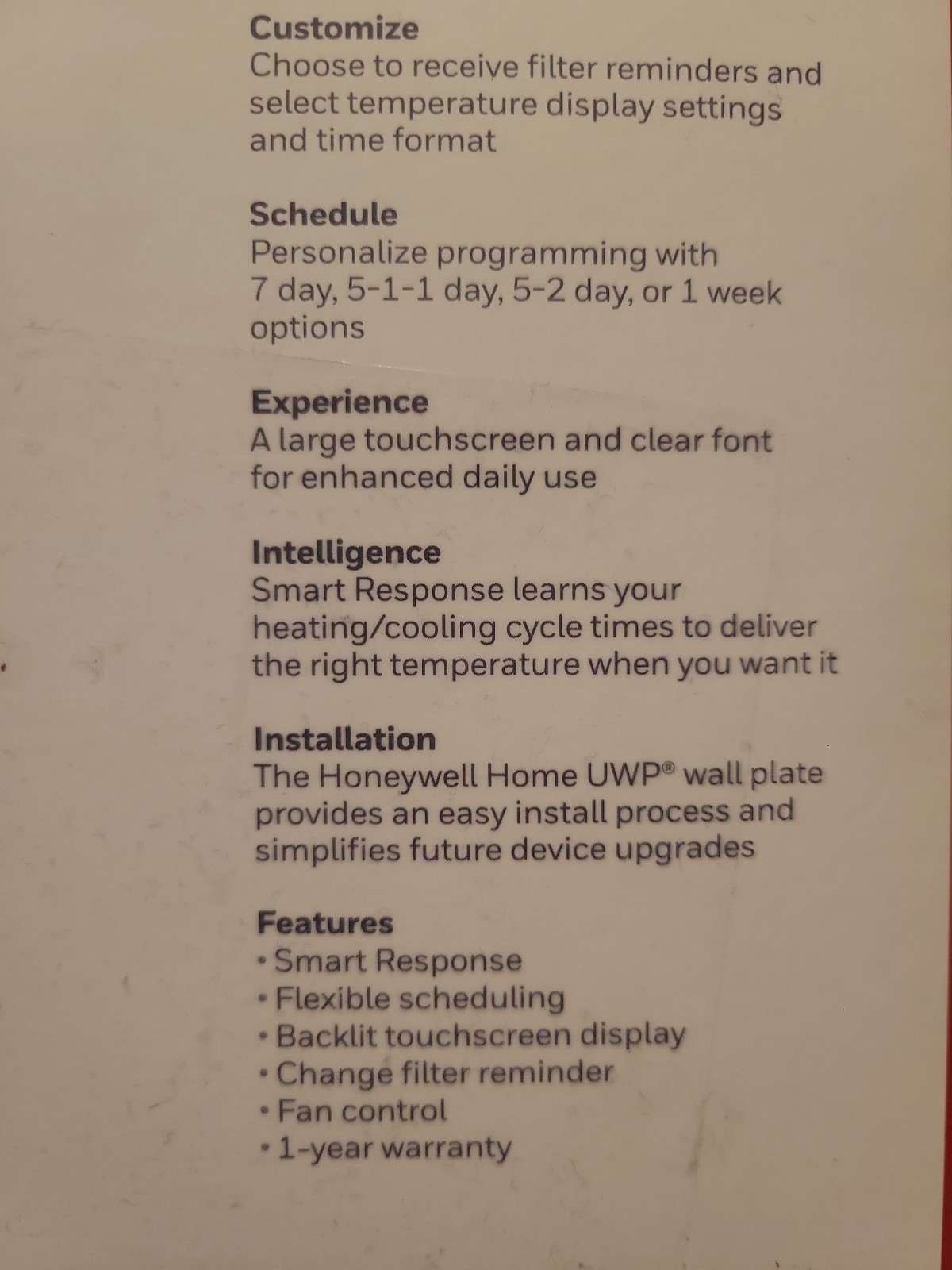 HONEYWELL HOME T5 Programmable TOUCHSCREEN Thermostat RTH8560D